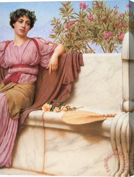 John William Godward Tranquillity [detail Right] Stretched Canvas Painting / Canvas Art